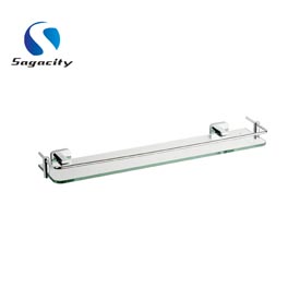 bathroom glass shelves